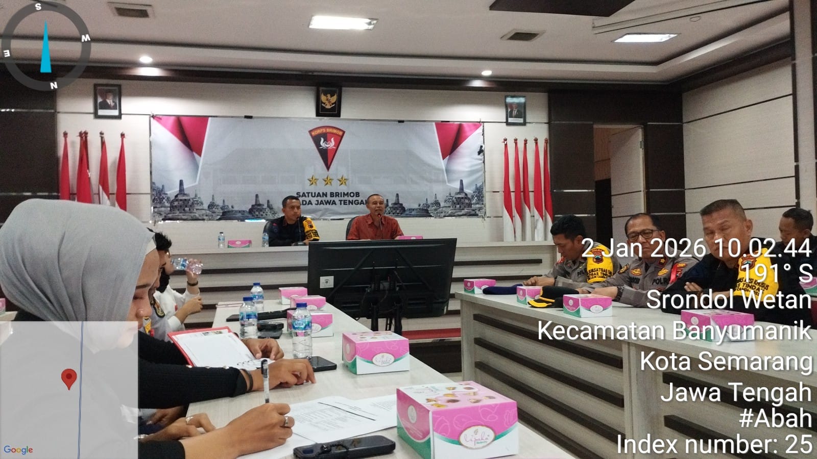 Persiapan Peresmian Monumen R.M. Bambang Soeprapto, Diskominfo Semarang Koordinasi dengan Sat Brimob Polda Jateng